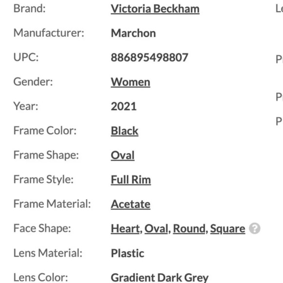 Victoria Beckham Sunglasses Round Glasses Designer VB624S 001 Black Silver 60MM main image 4